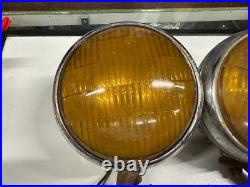 OLD PAIR Vintage BLC 5-3/4 Flat Back Fog Lamps Lights Auto Car Parts or Repair