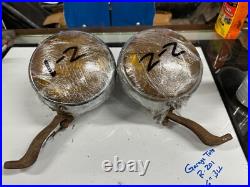 OLD PAIR Vintage BLC 5-3/4 Flat Back Fog Lamps Lights Auto Car Parts or Repair
