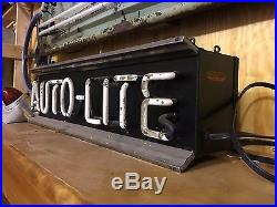 ORIGINAL Vintage AnTiQuE AUTO-LITE Sign NEON Ford Parts Car Truck Dealership OLD