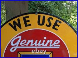 Old Vintage Car Parts Truck Suv Porcelain Advertising Sign 12