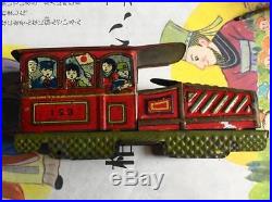 Old tinplate train car made in Japan Junk parts Vintage Toy74