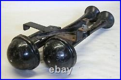 Original 1930's 1940's Car Truck Sparton Twin Trumpet Horns with Bracket Assembly