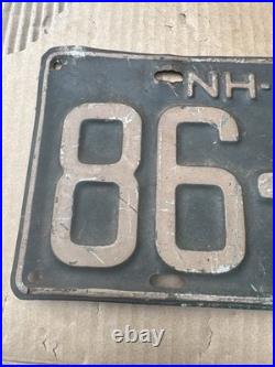 Original 1942-43 New Hampshire Car Truck License Plate Vintage Classic Rare Part