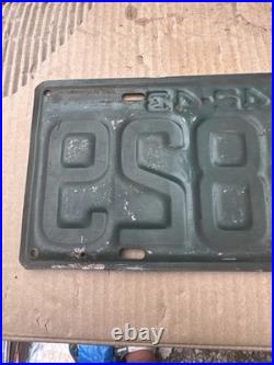 Original 1942-43 New Hampshire Car Truck License Plate Vintage Classic Rare Part