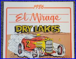 Original Vintage SCTA Racing POSTER El Mirage Bonneville HOT ROD art print old