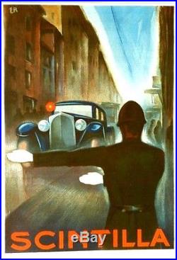 Original vintage poster SCINTILLA ELECTRIC CAR PARTS POLICE c. 1935