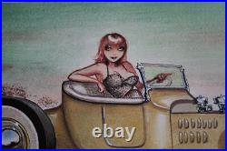 Out of Print Signed Keith WEESNER poster vtg FORD T Roadster Hot Rod FlatHead V8