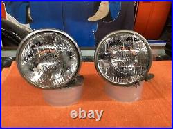 PAIR Vintage TELEOPTIC FOG KING 6V Light Lamp Parts Car Truck Hot Rat Rod OLD