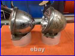 PAIR Vintage TELEOPTIC FOG KING 6V Light Lamp Parts Car Truck Hot Rat Rod OLD