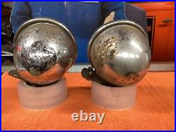 PAIR Vintage TELEOPTIC FOG KING 6V Light Lamp Parts Car Truck Hot Rat Rod OLD