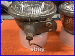 PAIR Vintage TELEOPTIC FOG KING 6V Light Lamp Parts Car Truck Hot Rat Rod OLD