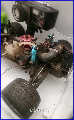 PARTS CAR Traxxas Nitro Hawk 1/10 Stadium RC Buggy 2WD Vintage With Remote Used PARTS CAR Traxxas Nitro Hawk 1/10 Stadium RC Buggy 2WD Vintage With Remote Used