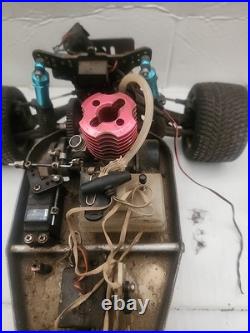 PARTS CAR Traxxas Nitro Hawk 1/10 Stadium RC Buggy 2WD Vintage With Remote Used PARTS CAR Traxxas Nitro Hawk 1/10 Stadium RC Buggy 2WD Vintage With Remote Used