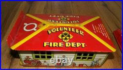 PARTS Vintage 1950s Marx Toy Volunteer Fire Department Automatic Garage Car PARTS Vintage 1950s Marx Toy Volunteer Fire Department Automatic Garage Car