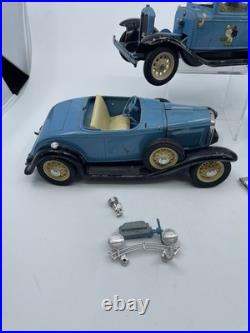 Parts Lot Consisting Of 3 Hubley Die Cast Cars Vintage (damaged)