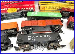 Parts Lot of 15+ American Flyer Trains S Gauge Vintage Train Cars + Boxes