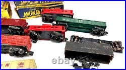 Parts Lot of 15+ American Flyer Trains S Gauge Vintage Train Cars + Boxes