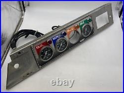 QuickCar Stewart Warner Gauge Cluster Oil Water Fuel Hot Rod Accessory Missing 1