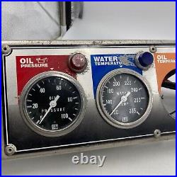 QuickCar Stewart Warner Gauge Cluster Oil Water Fuel Hot Rod Accessory Missing 1