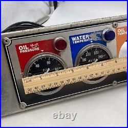 QuickCar Stewart Warner Gauge Cluster Oil Water Fuel Hot Rod Accessory Missing 1