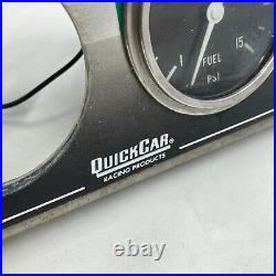 QuickCar Stewart Warner Gauge Cluster Oil Water Fuel Hot Rod Accessory Missing 1