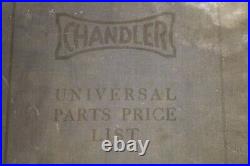 RARE Antique Vintage Chandler Motor Car DEALERSHIP Model 32 Parts Price List