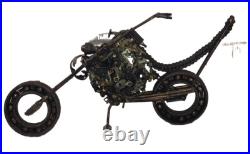 RARE OOAK Vintage Steam Punk? Weld Art Sculpture Figurine Chopper Motorcycle 22 RARE OOAK Vintage Steam Punk? Weld Art Sculpture Figurine Chopper Motorcycle 22