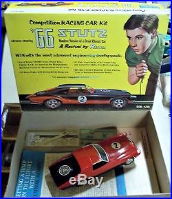 RENWAL VINTAGE 1/24 1/25 1966 STUTZ SLOT CAR withCHASSIS BOX PARTS PAPERS COX AMT