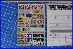 Rare Vintage Tamiya 1/14 R/C Semi Shell Oil Tanker Tank Trailer Decal Sticker