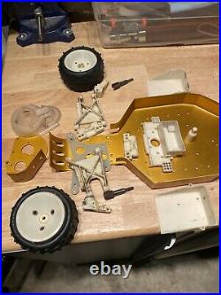Rare Vintage Team Associated Rc-10 Old Gold Pan Buggy Parts Car With Extras