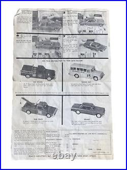 Remco Barney's Auto Factory Cars Vintage 1964 95% Complete As-Is For Parts READ
