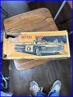 S&E Police Car Ford Edsel Highway Patrol Japan Tin Toy Vintage Rare For Parts