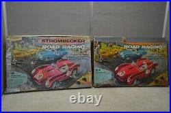 STORMBECKER Vintage slot car lot of 2 boxes cars, parts, track & accessories