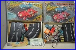 STORMBECKER Vintage slot car lot of 2 boxes cars, parts, track & accessories