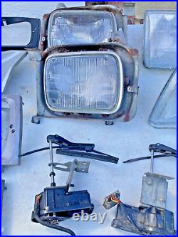 Saab 900 99 Misc Lot of Headlight Frame Housing Cover Wiper Parts Car Vintage