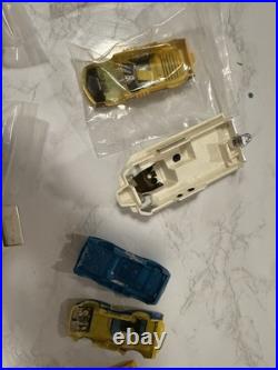 Slot Car Chassis & Body Covers Vtg HO Scale FOR PARTS OR REPAIR not tested