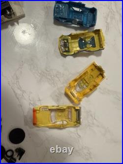 Slot Car Chassis & Body Covers Vtg HO Scale FOR PARTS OR REPAIR not tested