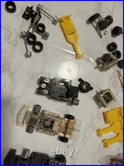 Slot Car Chassis & Body Covers Vtg HO Scale FOR PARTS OR REPAIR not tested
