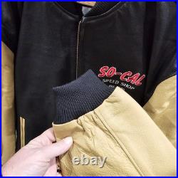 So-Cal Speed Shop Jacket XL Leather Embroidered vtg hot rod bonneville scta coat So-Cal Speed Shop Jacket XL Leather Embroidered vtg hot rod bonneville scta coat