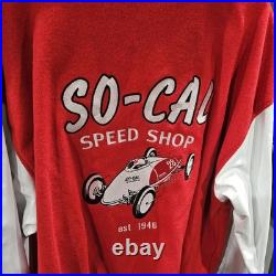 So-Cal Speed Shop Jacket XL Wool Leather Embroidered vtg hot rod bonneville scta