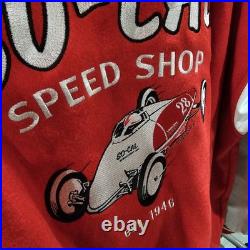 So-Cal Speed Shop Jacket XL Wool Leather Embroidered vtg hot rod bonneville scta