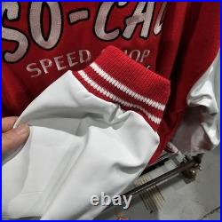 So-Cal Speed Shop Jacket XL Wool Leather Embroidered vtg hot rod bonneville scta
