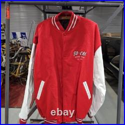 So-Cal Speed Shop Jacket XL Wool Leather Embroidered vtg hot rod bonneville scta