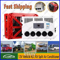 Split AC 12V 12000BTU Truck Cab Air Conditioner Fits Semi Trucks Bus RV Caravan