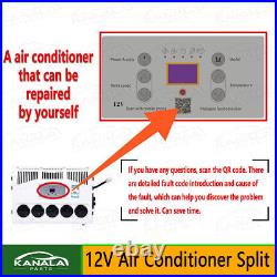 Split AC 12V 12000BTU Truck Cab Air Conditioner Fits Semi Trucks Bus RV Caravan