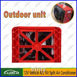 Split AC 12V 12000BTU Truck Cab Air Conditioner Fits Semi Trucks Bus RV Caravan