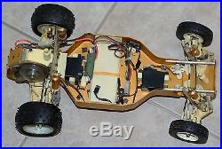 Team Associated RC10 #6010 Vintage RC Car Body Gold Tub with Extras Parts or repai
