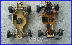 Team Associated RC10 Vintage Light Gold stamp & No stamp Chassis! Parts Lot