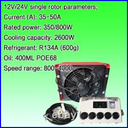 Truck Cab Air Conditioner Split AC For SemiTrucks Bus RV Caravan 12V 11000BTU