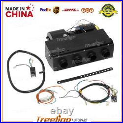 Universal 4 Hole Underdash A/C Kit with Electric Air Conditioning Compressor 12V